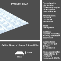 Elastikpuffer selbstklebend transparent Größe wählbar