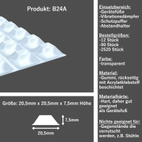 Elastikpuffer selbstklebend transparent Größe wählbar