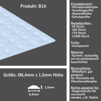 Elastikpuffer selbstklebend transparent Größe...