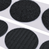 Klettpunkte Set extra stark selbstklend in schwarz Ø45 mm, 24 Stück