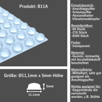 Elastikpuffer B11A selbstklebend transparent, Ø...