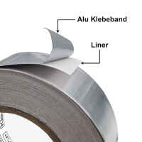 Alu Klebeband Isolierband extra starkin verschiedenen Breiten mit Liner