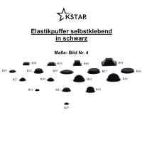 Elastikpuffer selbstklebend in schwarz