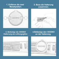 Halterung OOONO NO2 anbringbar an Lüftungsgitter, magnetisch SM