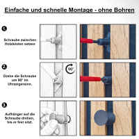 Akustikpaneele Halterung -  Rund Ø2,4cm x 2,6cm in schwarz,